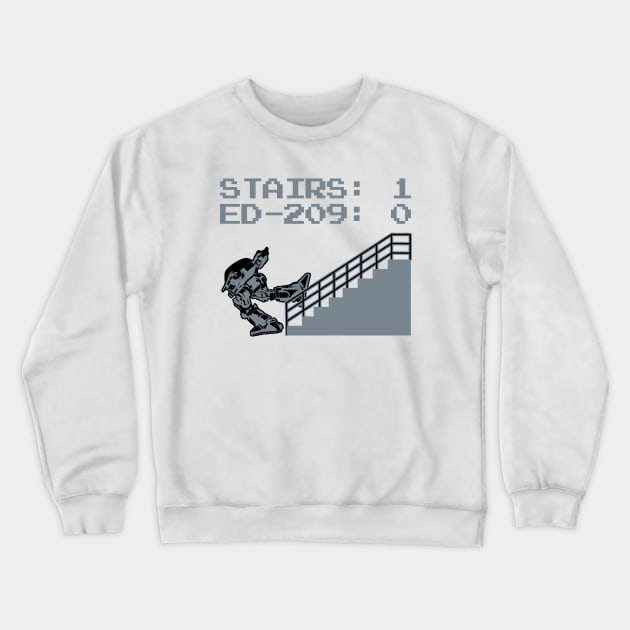 ED-209 vs Stairs Crewneck Sweatshirt by PopCultureShirts